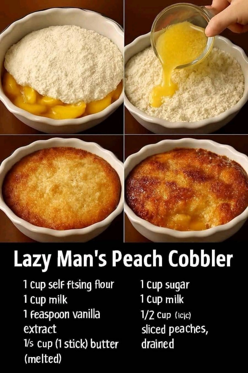 Lazy Man Peach Cobbler
