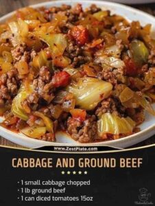Ground Beef and Cabbage Skillet (Easy & Delicious!)
