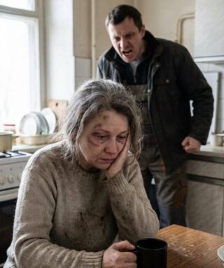 “Last night, my own son hit me. I didn’t scream. I didn’t fight back. I only understood one terrifying truth: if he was no longer a son but a monster, then from that moment on, I would no longer be his mother. I used to believe my home was a fortress. That night, it trembled like it was about to collapse. He came in reeking of cheap whiskey and exhaustion, and with one violent shove, he slammed me into the cupboard—so easily, as if I were nothing more than a shadow. No hesitation. No remorse. Just cruelty. While he slept upstairs, I sat on the cold kitchen floor, my lip swollen, my body aching, and something inside me finally broke. The child I once cradled in my arms was gone. Whoever lay sleeping above me was no longer my son. By morning, the house smelled of fresh biscuits and sizzling bacon. I laid out the lace tablecloth, arranged the dishes carefully—like I was preparing for a celebration. And in a way, I was waiting for one. When he came downstairs, his eyes skimmed over the table… then stopped on my face. The bruises. The swollen lip. The look he had never seen before. “Well,” he sneered, taking a seat, “now you finally know your place.” I didn’t answer. I only watched the clock. Eight o’clock. The doorbell rang. “Tell them I’m busy,” he snapped, waving his hand without looking up. But I was already walking down the hall. At the door stood people who understood justice—people I had told everything to. “Looks like we arrived just in time,” one of them said, their eyes fixed on my injuries. 😵 When they entered the dining room, my son’s face drained of color. The biscuit slipped from his hand, crumbling across the spotless white tablecloth. And in that moment, he finally understood: this morning, I was not the one being served. 📌 The full story is in the first comment. 👇👇”