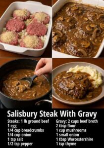 Salisbury Steak with Onion Gravy