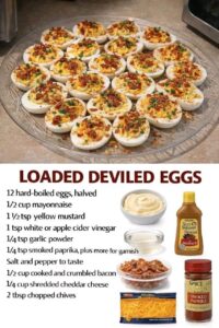 Loaded Deviled Eggs (Creamy, Loaded Party Favorite)
