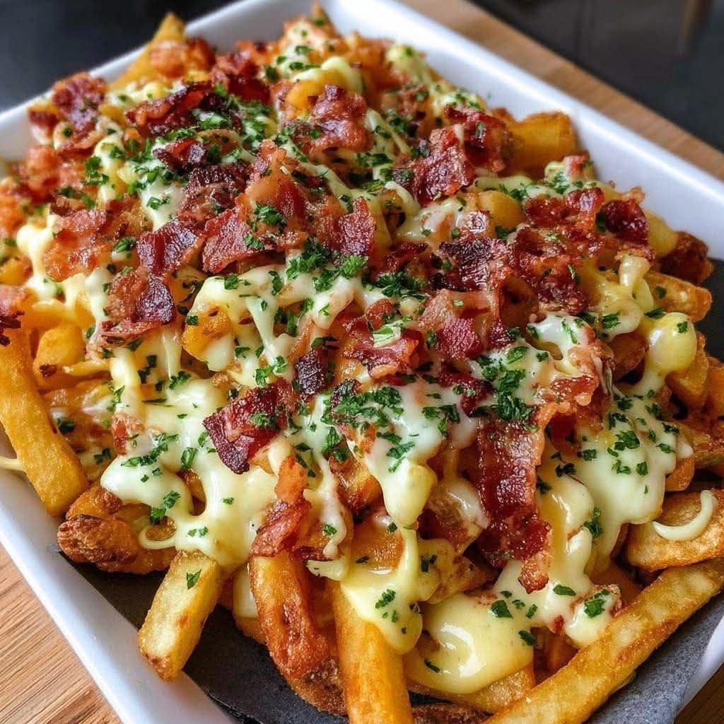 Loaded Cheese Fries with Crispy Bacon