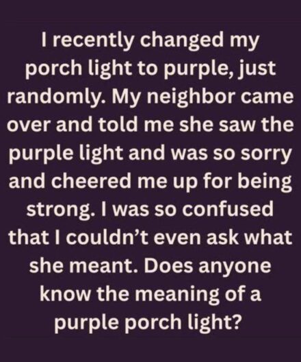 The True Meaning Behind Purple Porch Lights