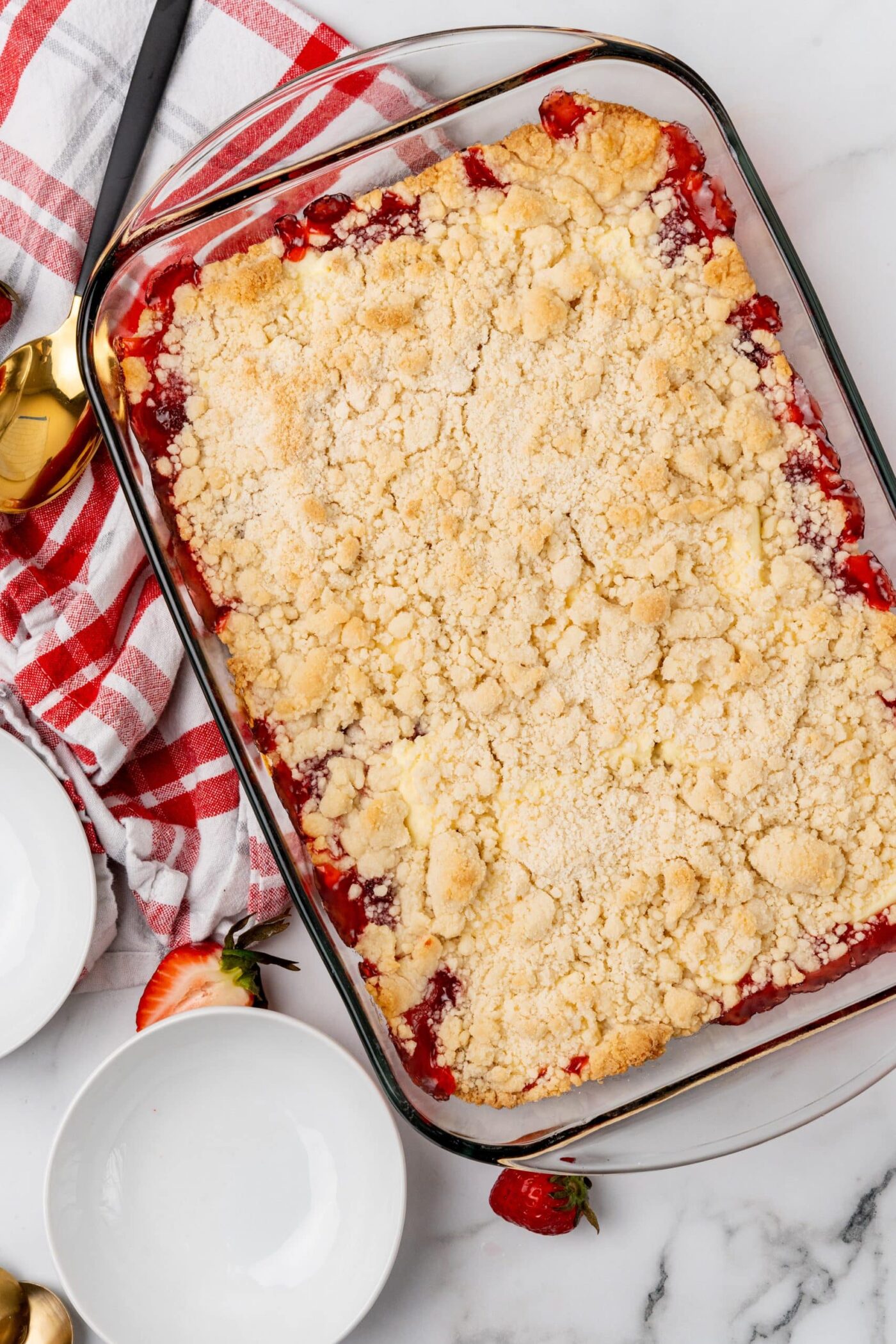 Strawberry Cheesecake Dump Cake