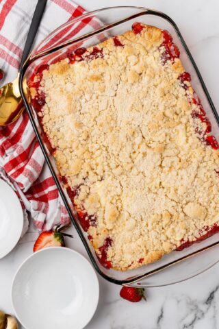 Strawberry Cheesecake Dump Cake