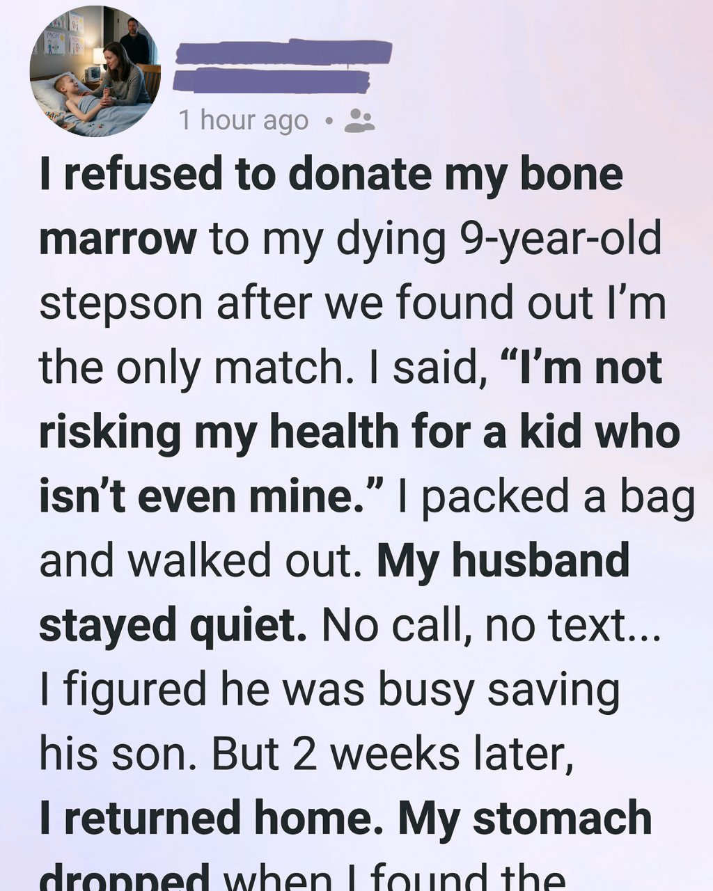 I Refused To Save My Stepson’s Life — Two Weeks Later, I Came Home And Faced The Truth I Had Tried To Escape