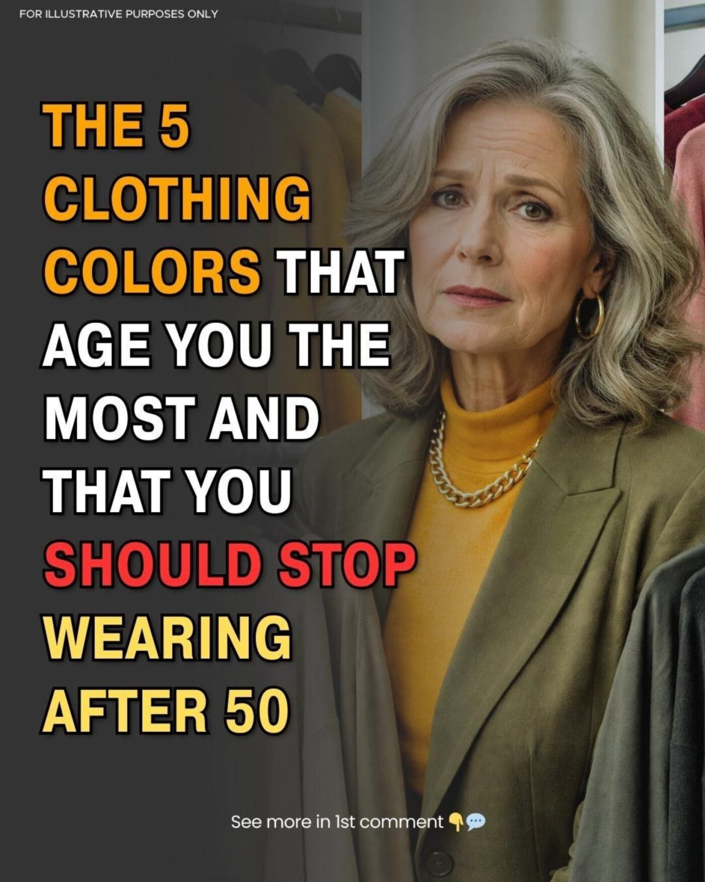 5 clothing colors that age you the most and that you should stop wearing after 50… See more…