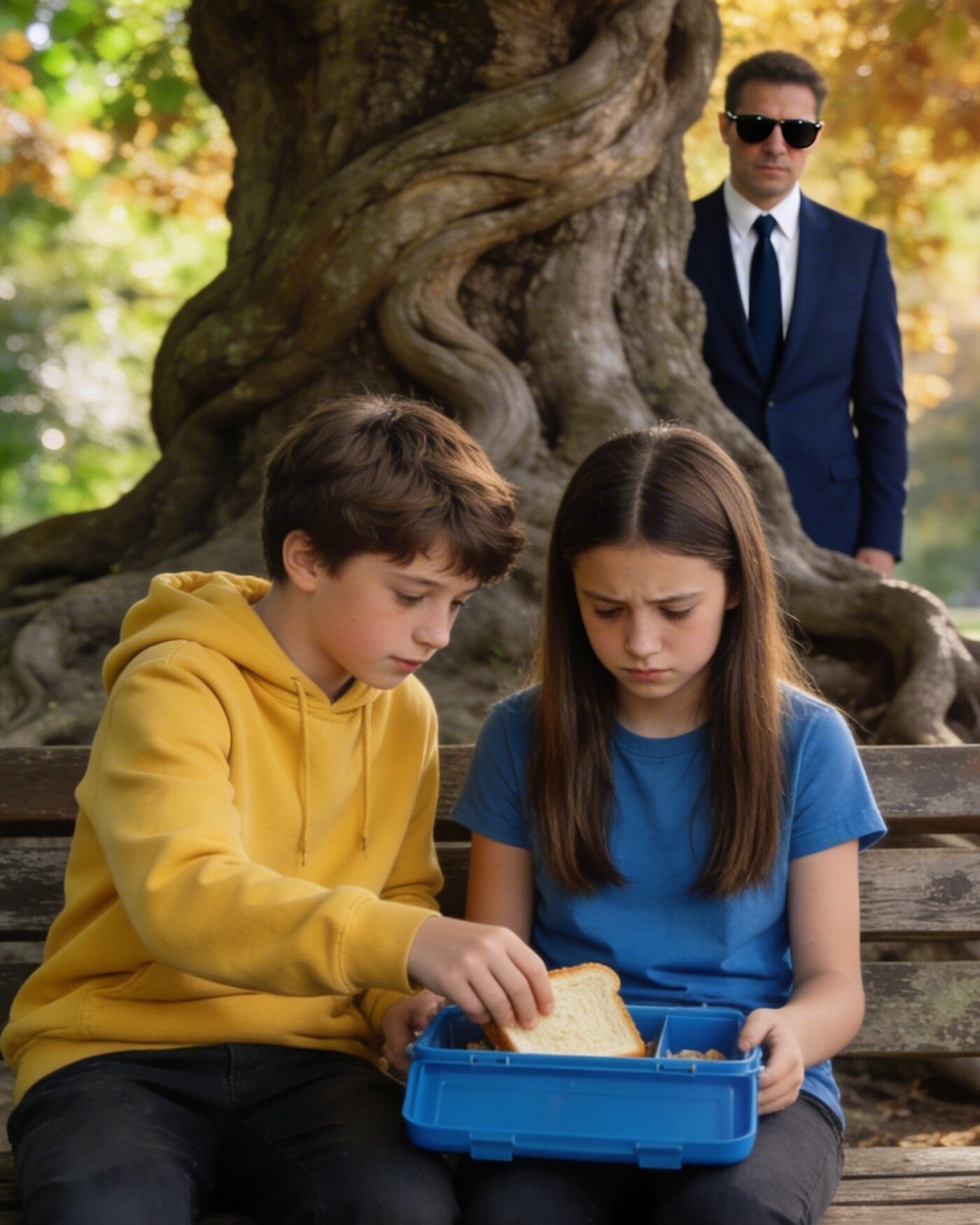 He Followed His 12-Year-Old Son After School, Expecting to Catch Him Lying… But What He Discovered on a Park Bench Left Him Completely Shocked