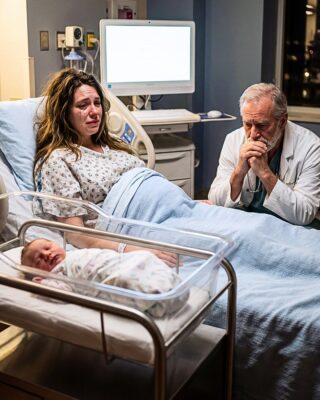 She went to the hospital to give birth, but the doctor burst into tears when he saw the baby.