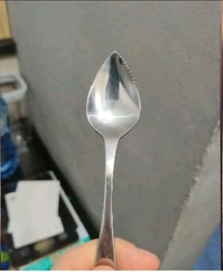 Weird spoon with ridges i found in a rented place. Whats it for